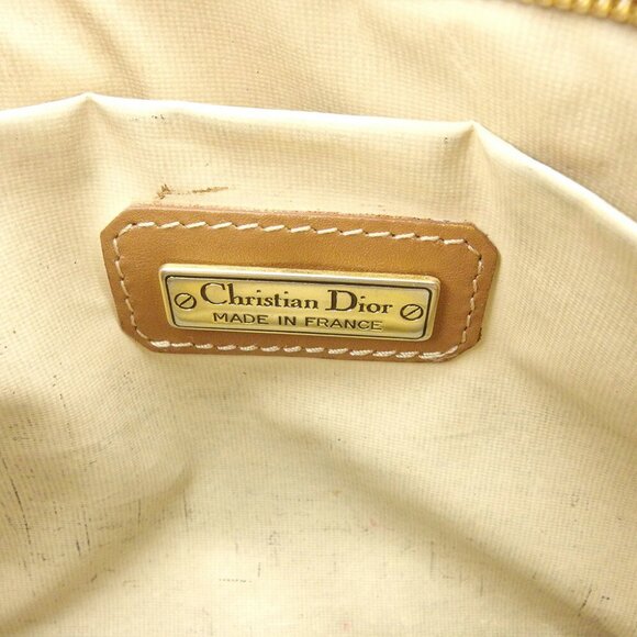 DIOR Clutch Bag Logo Pattern PVC ?~ Leather Authentic USED T8881 - Picture 6 of 7